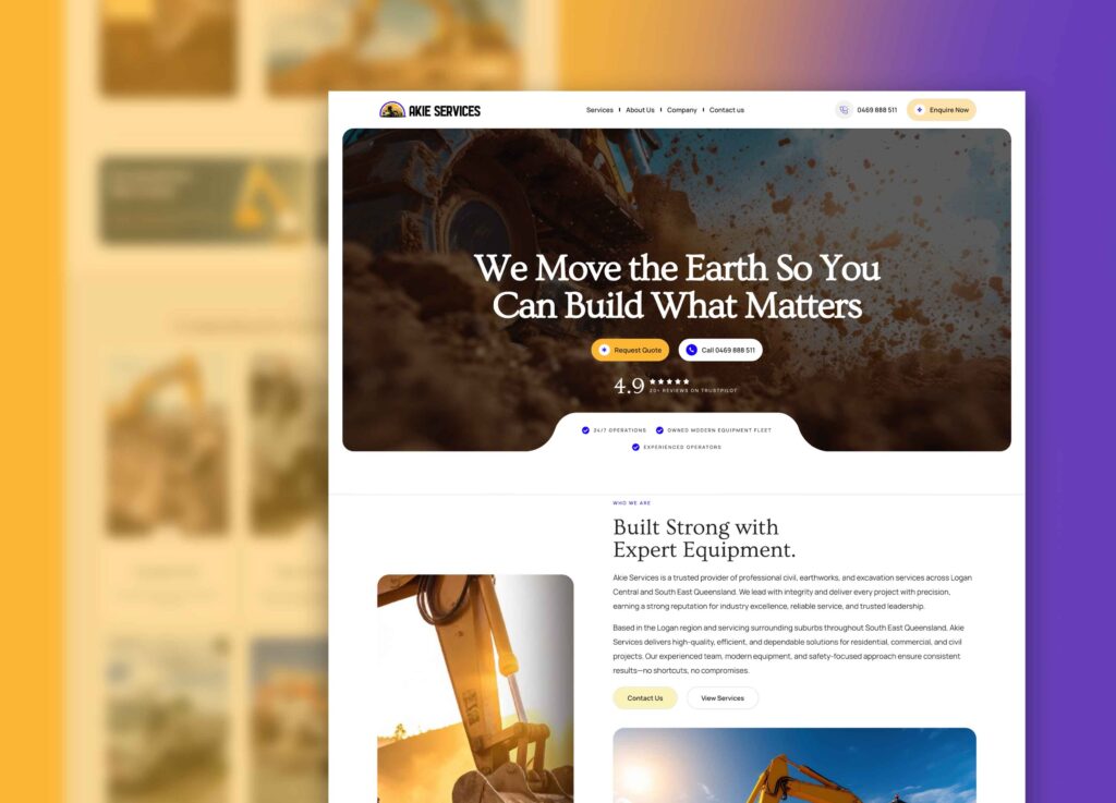A Strong Digital Presence for Civil & Earthmoving Services
